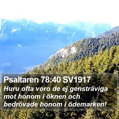 Psaltaren 78:40 SV1917 Bible Verse Image