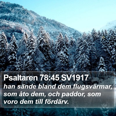 Psaltaren 78:45 SV1917 Bible Verse Image