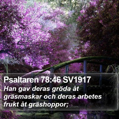 Psaltaren 78:46 SV1917 Bible Verse Image