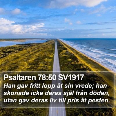 Psaltaren 78:50 SV1917 Bible Verse Image