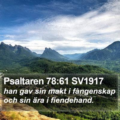 Psaltaren 78:61 SV1917 Bible Verse Image