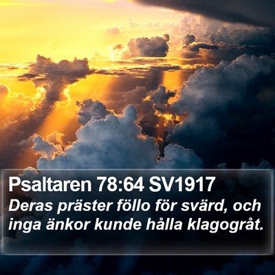 Psaltaren 78:64 SV1917 Bible Verse Image