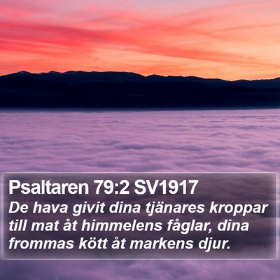 Psaltaren 79:2 SV1917 Bible Verse Image