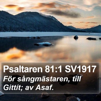 Psaltaren 81:1 SV1917 Bible Verse Image