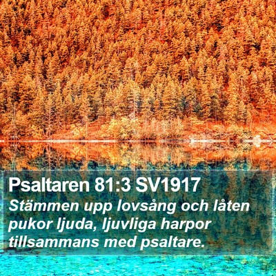 Psaltaren 81:3 SV1917 Bible Verse Image