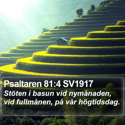 Psaltaren 81:4 SV1917 Bible Verse Image