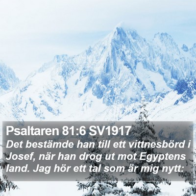 Psaltaren 81:6 SV1917 Bible Verse Image
