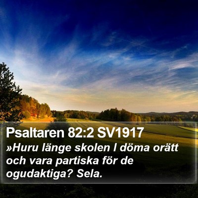 Psaltaren 82:2 SV1917 Bible Verse Image