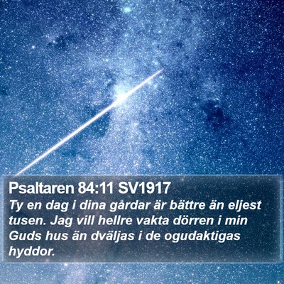 Psaltaren 84:11 SV1917 Bible Verse Image