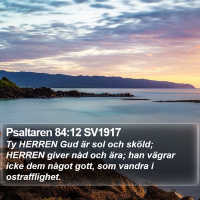 Psaltaren 84:12 SV1917 Bible Verse Image