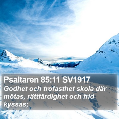 Psaltaren 85:11 SV1917 Bible Verse Image
