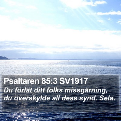 Psaltaren 85:3 SV1917 Bible Verse Image