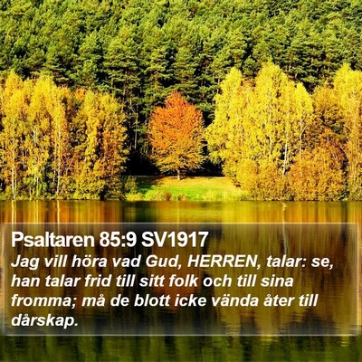Psaltaren 85:9 SV1917 Bible Verse Image
