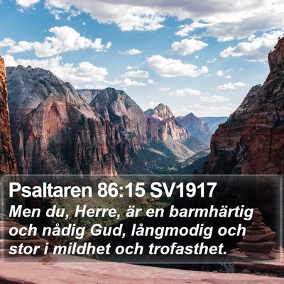 Psaltaren 86:15 SV1917 Bible Verse Image