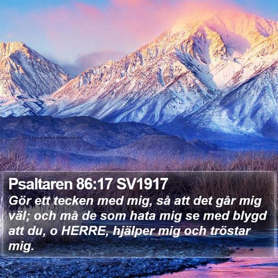 Psaltaren 86:17 SV1917 Bible Verse Image