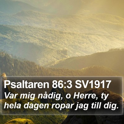 Psaltaren 86:3 SV1917 Bible Verse Image