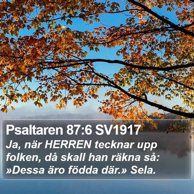 Psaltaren 87:6 SV1917 Bible Verse Image