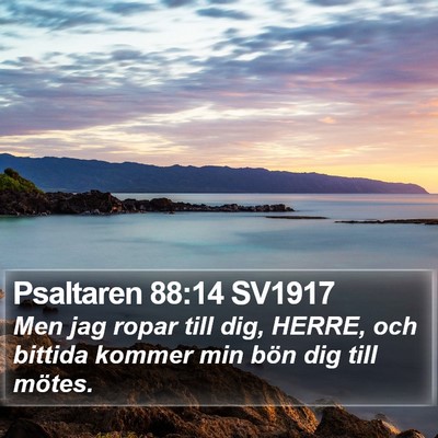 Psaltaren 88:14 SV1917 Bible Verse Image