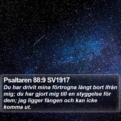 Psaltaren 88:9 SV1917 Bible Verse Image