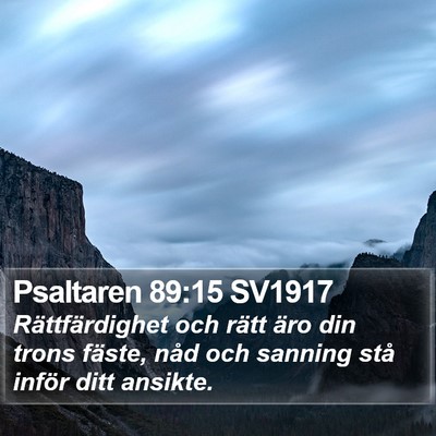 Psaltaren 89:15 SV1917 Bible Verse Image