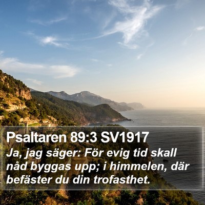 Psaltaren 89:3 SV1917 Bible Verse Image