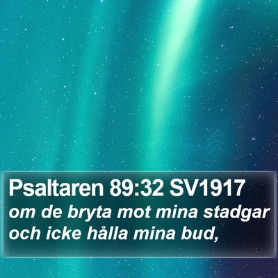 Psaltaren 89:32 SV1917 Bible Verse Image