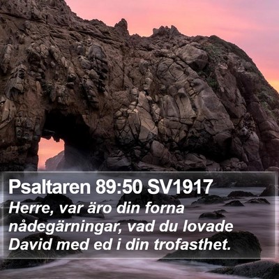 Psaltaren 89:50 SV1917 Bible Verse Image