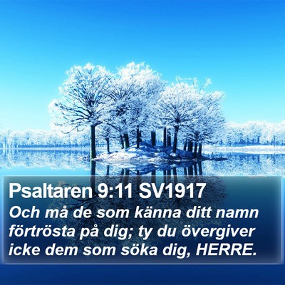 Psaltaren 9:11 SV1917 Bible Verse Image