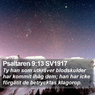 Psaltaren 9:13 SV1917 Bible Verse Image