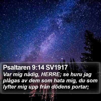 Psaltaren 9:14 SV1917 Bible Verse Image