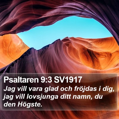 Psaltaren 9:3 SV1917 Bible Verse Image