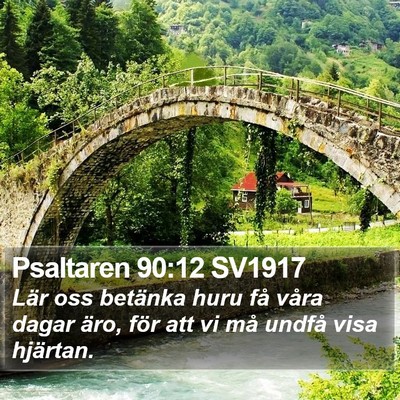 Psaltaren 90:12 SV1917 Bible Verse Image