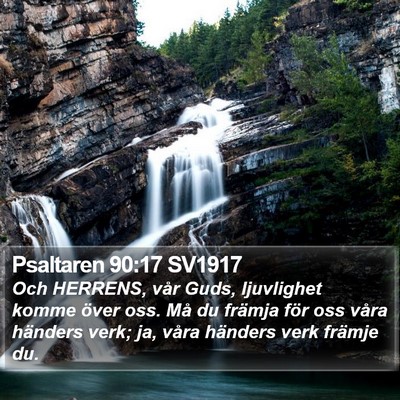 Psaltaren 90:17 SV1917 Bible Verse Image