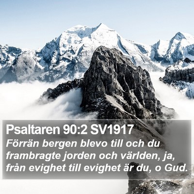 Psaltaren 90:2 SV1917 Bible Verse Image