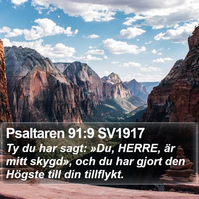 Psaltaren 91:9 SV1917 Bible Verse Image