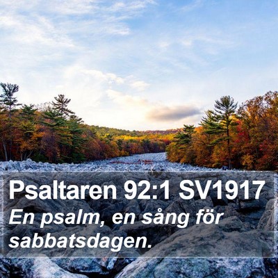 Psaltaren 92:1 SV1917 Bible Verse Image