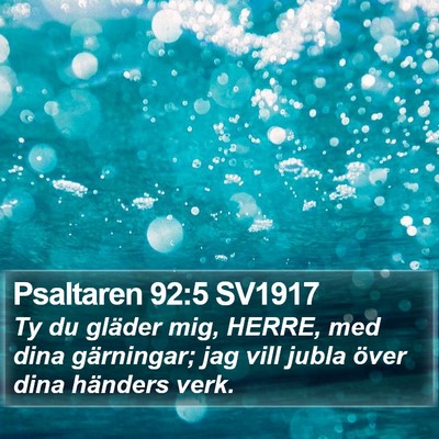 Psaltaren 92:5 SV1917 Bible Verse Image