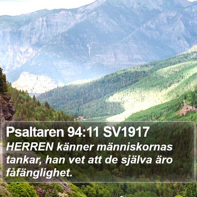 Psaltaren 94:11 SV1917 Bible Verse Image