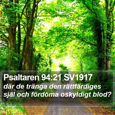 Psaltaren 94:21 SV1917 Bible Verse Image
