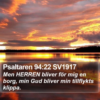 Psaltaren 94:22 SV1917 Bible Verse Image