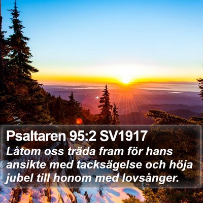Psaltaren 95:2 SV1917 Bible Verse Image