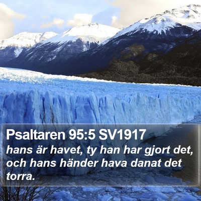 Psaltaren 95:5 SV1917 Bible Verse Image