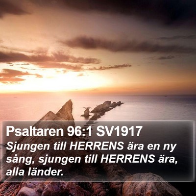 Psaltaren 96:1 SV1917 Bible Verse Image