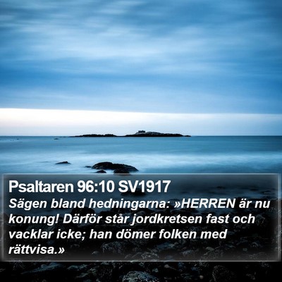 Psaltaren 96:10 SV1917 Bible Verse Image