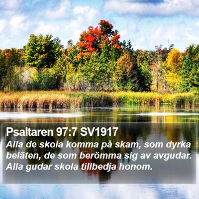 Psaltaren 97:7 SV1917 Bible Verse Image
