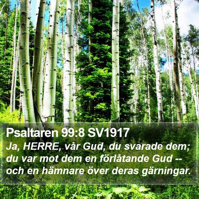 Psaltaren 99:8 SV1917 Bible Verse Image