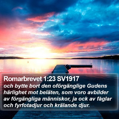 Romarbrevet 1:23 SV1917 Bible Verse Image