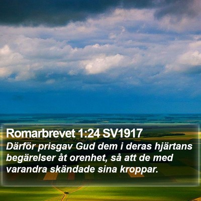 Romarbrevet 1:24 SV1917 Bible Verse Image