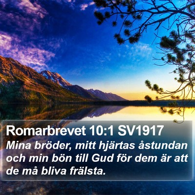 Romarbrevet 10:1 SV1917 Bible Verse Image