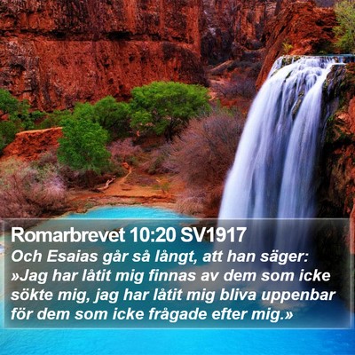 Romarbrevet 10:20 SV1917 Bible Verse Image